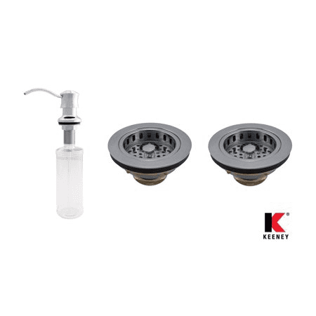 KEENEY MFG Basics Double Strainer Kitchen Kit, Polished Chrome KITK5445CPDS